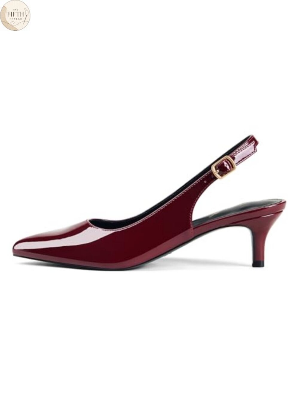 Kitten Heels Closed Toe Slingback Pumps Vegan Faux Suede Formal Work